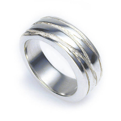 Silver Texture Bound Ring - Custom Jewellery By All Uniqueness
