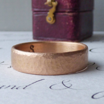 Mars Mens Fairtrade Rose Gold Wedding Ring - Custom Jewellery By All Uniqueness