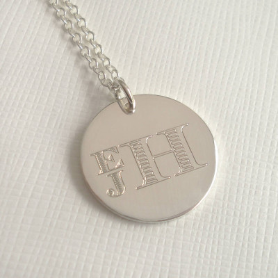 Mens Engraved Monogram Stacked Necklace - Custom Jewellery By All Uniqueness
