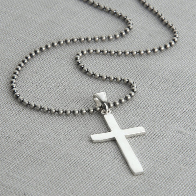 Mens Silver Cross And Chain - Custom Jewellery By All Uniqueness