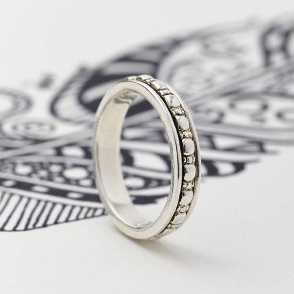 Mens Silver Spinning Ring - Custom Jewellery By All Uniqueness
