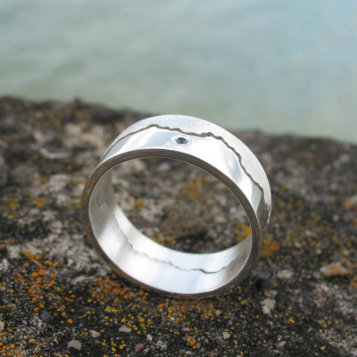 Mens Coastline Map Ring - Custom Jewellery By All Uniqueness