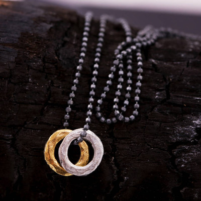 Mens Mixed Metal Eternity Necklace - Custom Jewellery By All Uniqueness