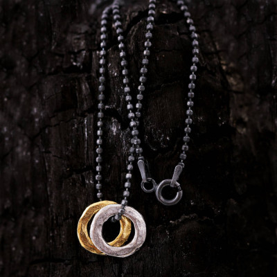 Mens Mixed Metal Eternity Necklace - Custom Jewellery By All Uniqueness