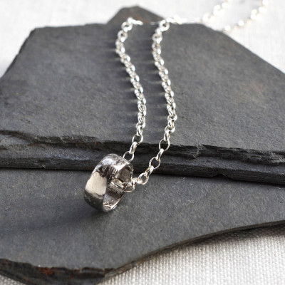 Meteorite Ring Necklace - Custom Jewellery By All Uniqueness