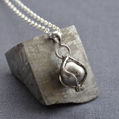 Meteorite Spinning Orb Necklace - Custom Jewellery By All Uniqueness