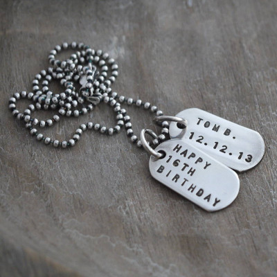 Mini Silver Identity Dog Tags - Custom Jewellery By All Uniqueness