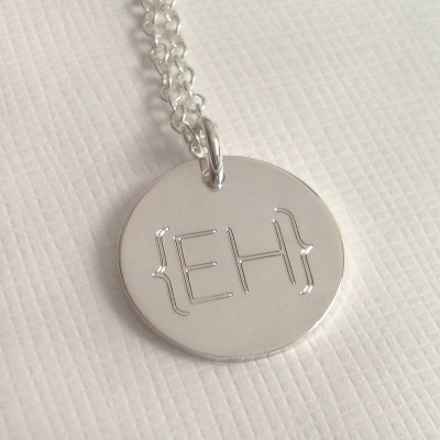 Modern Monogram Parentheses Necklace - Custom Jewellery By All Uniqueness
