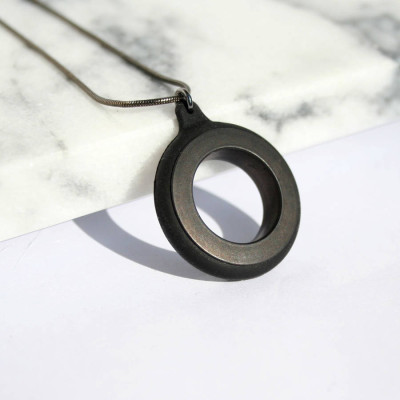 Noah Circle Stainless Steel And Silicone Pendant - Custom Jewellery By All Uniqueness