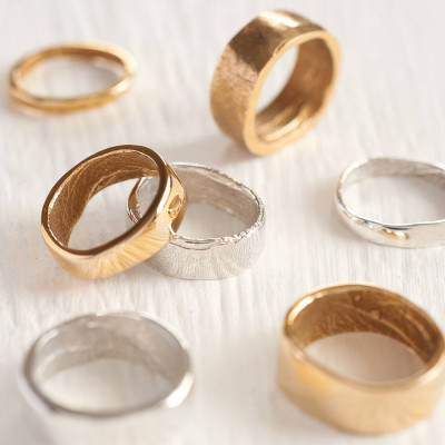Rose Gold Bespoke Fingerprint Wedding Ring - Custom Jewellery By All Uniqueness