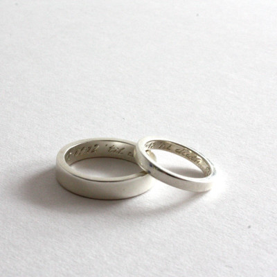 Pair Of Rings, Siver Bands - Custom Jewellery By All Uniqueness