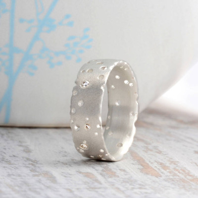 Patterned Silver Band - Custom Jewellery By All Uniqueness