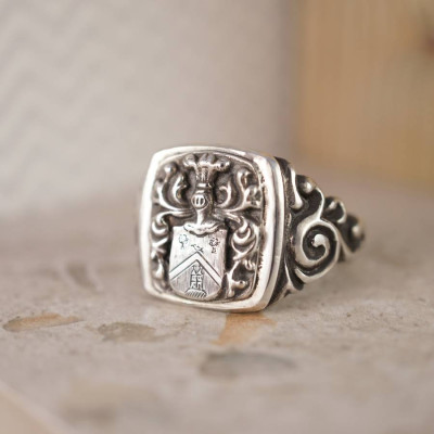 Coat Of Arms Signet Ring - Custom Jewellery By All Uniqueness