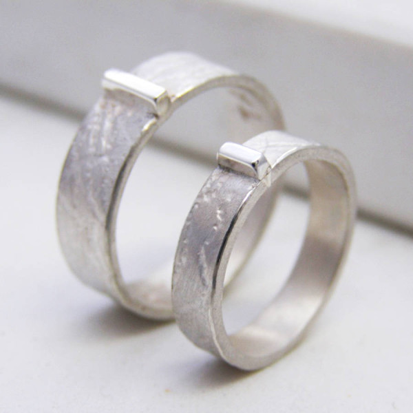 Contemporary His And Hers Rings - Custom Jewellery By All Uniqueness