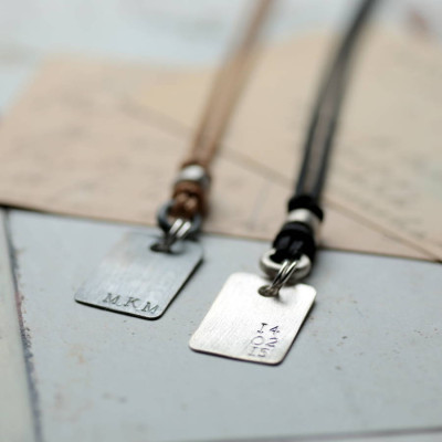 Corded Dog Tag Necklace - Custom Jewellery By All Uniqueness