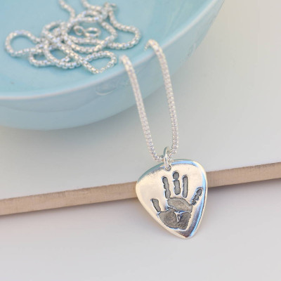 Mens Hand Or Footprint Necklace - Custom Jewellery By All Uniqueness