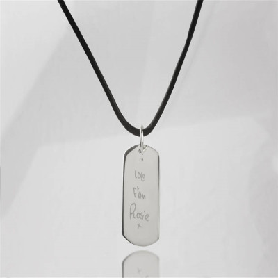 Message Dog Tag Necklace - Custom Jewellery By All Uniqueness