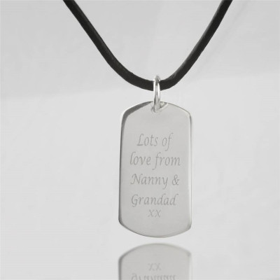 Message Dog Tag Necklace - Custom Jewellery By All Uniqueness