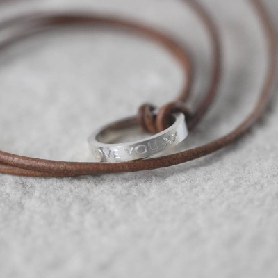 Leather Ring Necklace - Custom Jewellery By All Uniqueness
