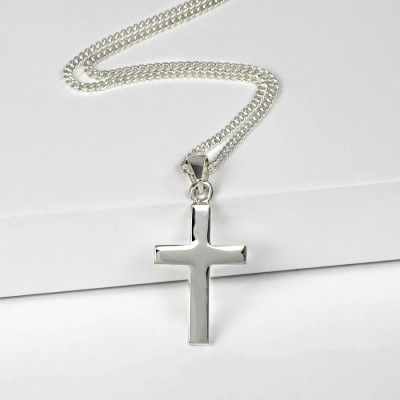 Mens Silver Cross Pendant - Custom Jewellery By All Uniqueness