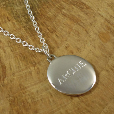 Mens Silver Pebble Necklace - Custom Jewellery By All Uniqueness