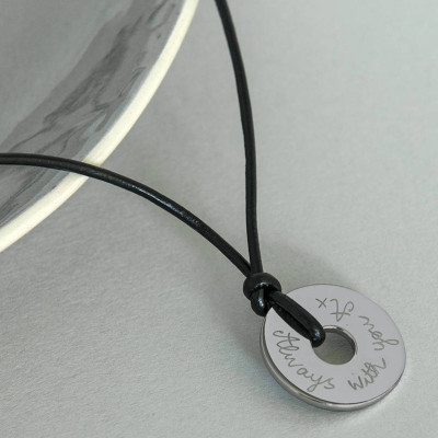 Mens Silver Open Disc Necklace - Custom Jewellery By All Uniqueness
