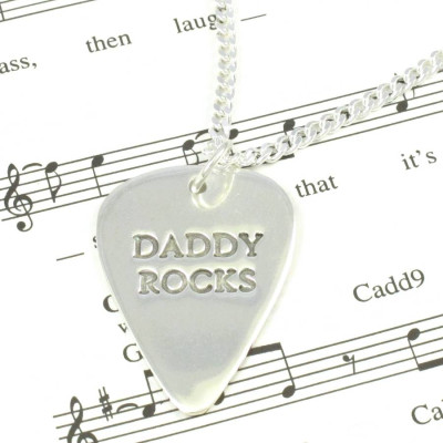 Mens Silver Plectrum Necklace - Custom Jewellery By All Uniqueness