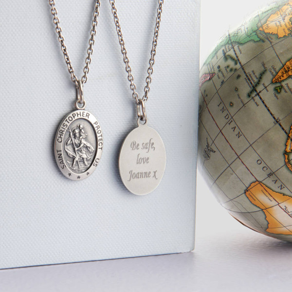 Mens St Christopher Silver Necklace - Custom Jewellery By All Uniqueness
