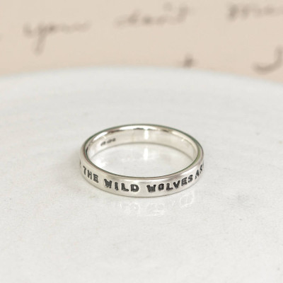Silver Message Ring - Custom Jewellery By All Uniqueness