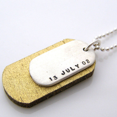 Silver And Wood Dog Tags - Custom Jewellery By All Uniqueness