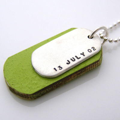 Silver And Wood Dog Tags - Custom Jewellery By All Uniqueness