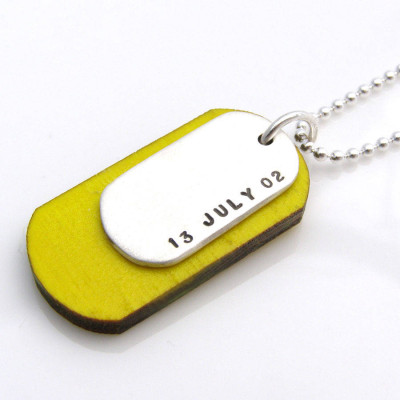 Silver And Wood Dog Tags - Custom Jewellery By All Uniqueness