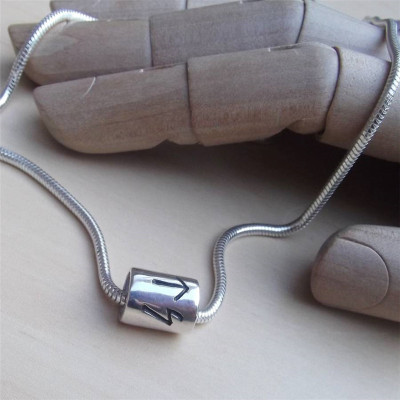 Silver Rune Thong Necklace - Custom Jewellery By All Uniqueness