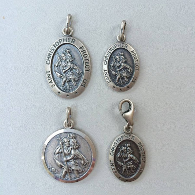 Silver St Christopher Charm - Custom Jewellery By All Uniqueness