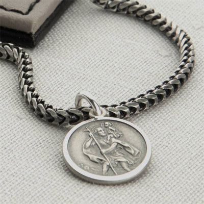Silver St Christopher Charm - Custom Jewellery By All Uniqueness