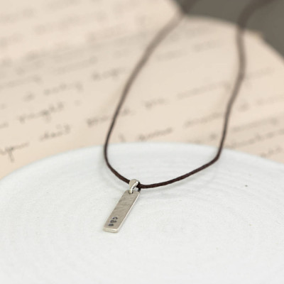 Silver Tag Necklace - Custom Jewellery By All Uniqueness