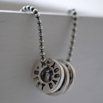 Silver Washer Necklace - Custom Jewellery By All Uniqueness