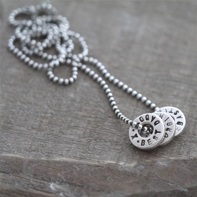 Silver Washer Necklace - Custom Jewellery By All Uniqueness