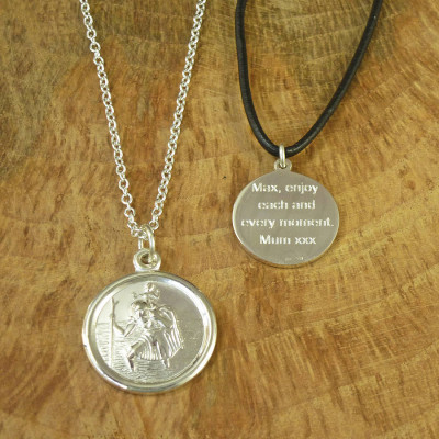 St Christopher Silver Necklace - Custom Jewellery By All Uniqueness