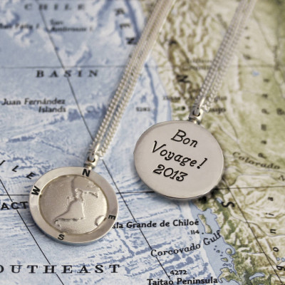 Globe Travel Necklace - Custom Jewellery By All Uniqueness