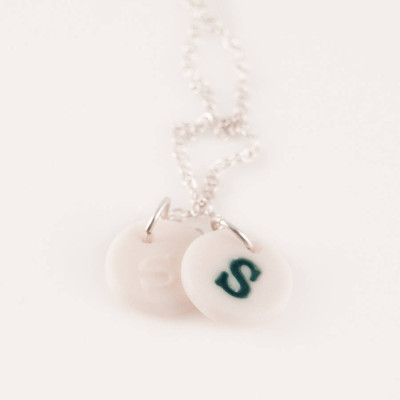 Porcelain Initial Charm - Custom Jewellery By All Uniqueness