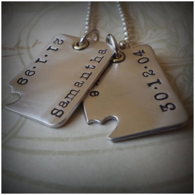 Piece Of My Heart Dog Tags - Custom Jewellery By All Uniqueness