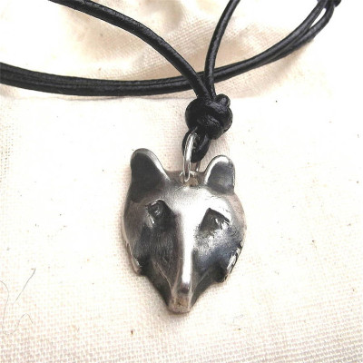 Solid Silver Fox Head Necklace - Custom Jewellery By All Uniqueness
