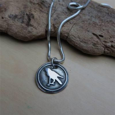 Raven Silver Pendant - Custom Jewellery By All Uniqueness