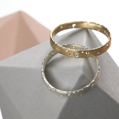 Precious Gold Ring Set With Diamonds - Custom Jewellery By All Uniqueness