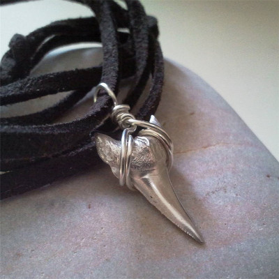 Silver Sharks Tooth Necklace - Custom Jewellery By All Uniqueness
