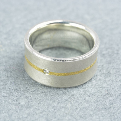 Silver And Fused Gold Diamond Ring - Custom Jewellery By All Uniqueness