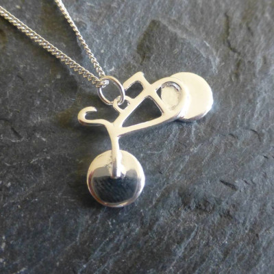 Silver Bicycle Pendant And Chain - Custom Jewellery By All Uniqueness