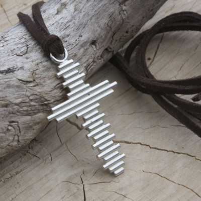 Large Silver Cross Necklace - Custom Jewellery By All Uniqueness