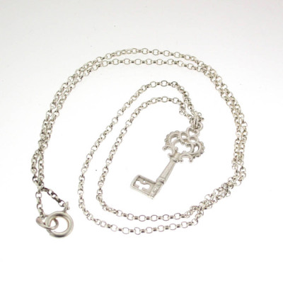 Silver Heritage Key Pendant With 18 Silver Chain - Custom Jewellery By All Uniqueness